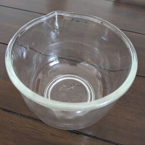 Vintage Fire King For Sunbeam Clear Glass Mixing Bowl With Spout 6.5"